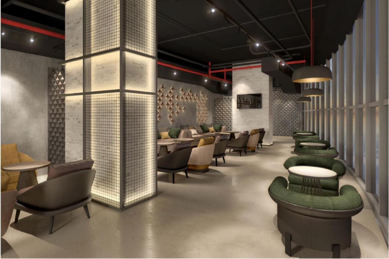 Element By Westin West Bay Doha Hotel Eksteriør billede The interior of the lounge